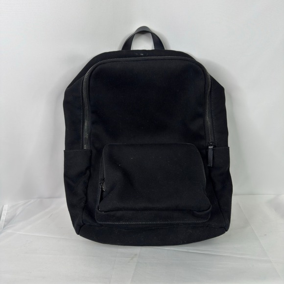 Everlane The Modern Zip Canvas Large Backpack Unisex Black